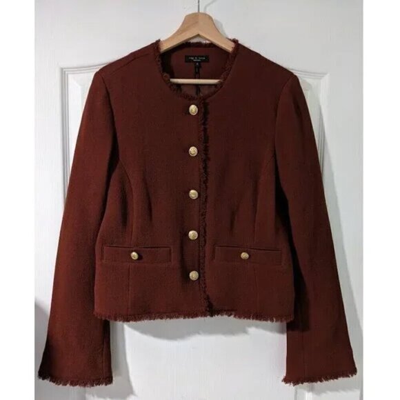 NWT Rag & Bone | Carmen Wool Jacket in Mahogany - Picture 13 of 16